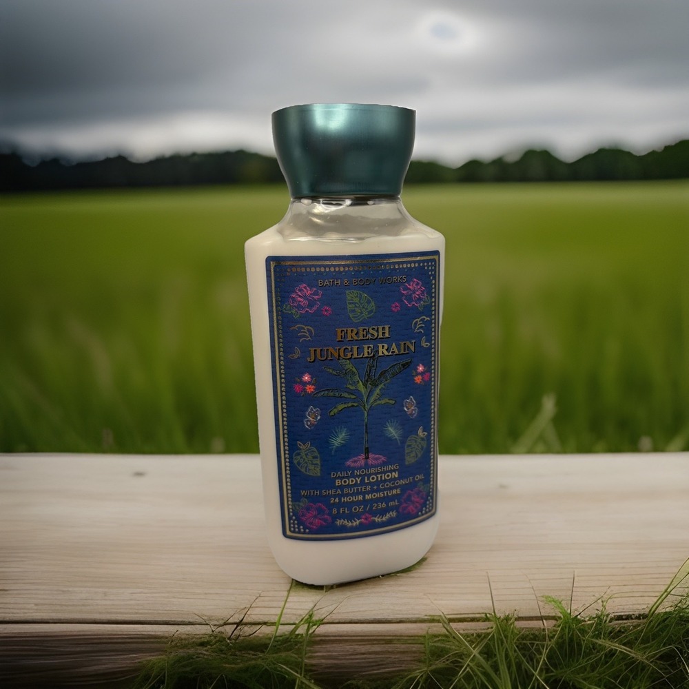 BATH & BODY WORKS FRESH JUNGLE RAIN LOTION CREAM‎ HAND 8 OZ SHEA BUTTER DAILY
